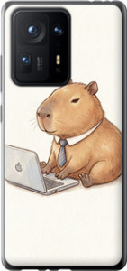 Чехол для Xiaomi Mix 4 Funny Capybara CEO Working (Разноцветный)