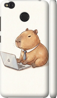Чехол для Xiaomi Redmi 4X Funny Capybara CEO Working (Разноцветный)