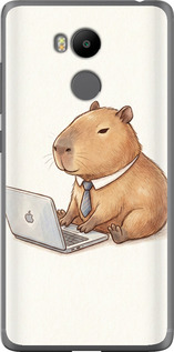 Чехол для Xiaomi Redmi 4 pro Funny Capybara CEO Working (Разноцветный)