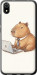 Чехол для Xiaomi Redmi 7A Funny Capybara CEO Working (Разноцветный)