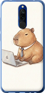 Чехол для Xiaomi Redmi 8 Funny Capybara CEO Working (Різнокольоровий)