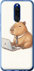 Чехол для Xiaomi Redmi 8 Funny Capybara CEO Working (Різнокольоровий)