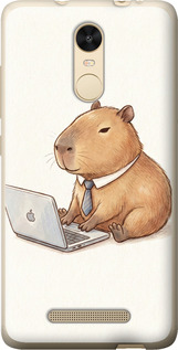 Чехол для Xiaomi Redmi Note 3 Funny Capybara CEO Working (Разноцветный)