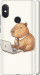 Чехол для Xiaomi Redmi Note 5 Funny Capybara CEO Working (Разноцветный)