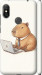 Чехол для Xiaomi Redmi Note 6 Pro Funny Capybara CEO Working (Разноцветный)