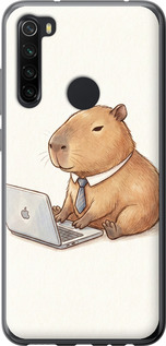 Чехол для Xiaomi Redmi Note 8 Funny Capybara CEO Working (Разноцветный)