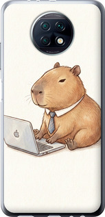 Чехол для Xiaomi Redmi Note 9T Funny Capybara CEO Working (Разноцветный)