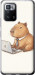 Чехол для Xiaomi Redmi Note 10 Pro 5G Funny Capybara CEO Working (Разноцветный)