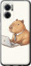 Чехол для Xiaomi Redmi Note 11E Funny Capybara CEO Working (Разноцветный)