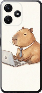Чехол для Xiaomi Redmi Note 12R Funny Capybara CEO Working (Разноцветный)