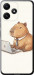Чехол для Xiaomi Redmi Note 12R Funny Capybara CEO Working (Разноцветный)