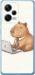 Чехол для Xiaomi Redmi Note 12 Pro+ 5G Funny Capybara CEO Working (Разноцветный)