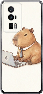 Чехол для Xiaomi Redmi K60 Funny Capybara CEO Working (Разноцветный)