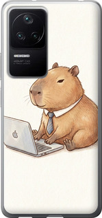 Чехол для Xiaomi Redmi K40S Funny Capybara CEO Working (Разноцветный)