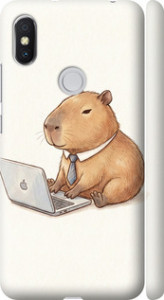 Чехол для Xiaomi Redmi S2 Funny Capybara CEO Working (Разноцветный)