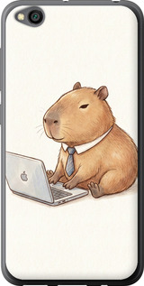 Чехол для Xiaomi Redmi Go Funny Capybara CEO Working (Разноцветный)
