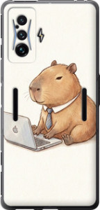 Чехол для Xiaomi Poco F4 GT Funny Capybara CEO Working (Різнокольоровий)