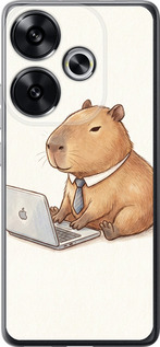 Чехол для Xiaomi Poco F6 Funny Capybara CEO Working (Різнокольоровий)