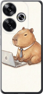 Чехол для Xiaomi Poco F6 Funny Capybara CEO Working (Різнокольоровий)
