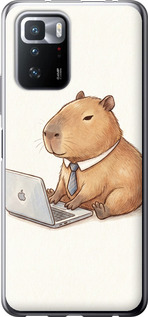 Чохол для Xiaomi Poco X3 GT Funny Capybara CEO Working (Різнокольоровий)