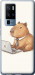 Чехол для Vivo X50 Pro Plus Funny Capybara CEO Working (Разноцветный)