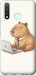 Чохол для Vivo Y19 Funny Capybara CEO Working (Різнокольоровий)