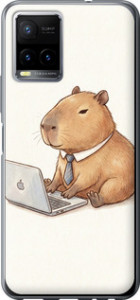 Чехол для Vivo Y33s Funny Capybara CEO Working (Разноцветный)