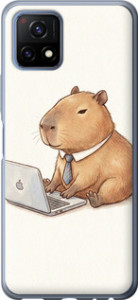 Чехол для Vivo Y52S Funny Capybara CEO Working (Разноцветный)