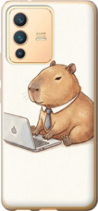 Чохол для Vivo V23 Funny Capybara CEO Working (Різноколірний)
