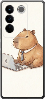 Чехол для Vivo S16 Pro Funny Capybara CEO Working (Різнокольоровий)