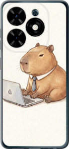 Чохол для Tecno Spark Go 2024 Funny Capybara CEO Working (Різнокольоровий)