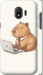 Чехол для Samsung Galaxy J2 2018 Funny Capybara CEO Working (Разноцветный)