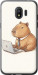 Чехол для Samsung Galaxy J2 2018 Funny Capybara CEO Working (Разноцветный)