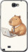 Чехол для Samsung Galaxy Note 2 N7100 Funny Capybara CEO Working (Разноцветный)