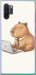 Чохол для Samsung Galaxy Note 10 Plus Funny Capybara CEO Working (Різнокольоровий)