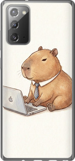Чохол для Samsung Galaxy Note 20 Funny Capybara CEO Working (Різнокольоровий)