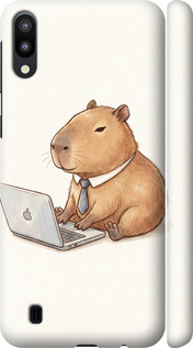 Чехол для Samsung Galaxy M10 Funny Capybara CEO Working (Разноцветный)