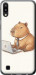 Чехол для Samsung Galaxy M10 Funny Capybara CEO Working (Разноцветный)
