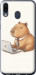 Чехол для Samsung Galaxy M20 Funny Capybara CEO Working (Разноцветный)