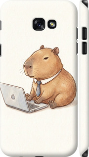 Чехол для Samsung Galaxy A7 (2017) Funny Capybara CEO Working (Різнокольоровий)