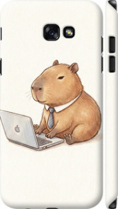 Чехол для Samsung Galaxy A7 (2017) Funny Capybara CEO Working (Різнокольоровий)