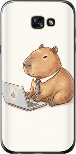 Чехол для Samsung Galaxy A7 (2017) Funny Capybara CEO Working (Різнокольоровий)
