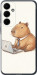 Чехол для Samsung Galaxy A35 Funny Capybara CEO Working (Разноцветный)