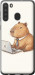 Чехол для Samsung Galaxy A21 Funny Capybara CEO Working (Разноцветный)