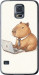 Чехол для Samsung Galaxy S5 Duos SM G900FD Funny Capybara CEO Working (Разноцветный)