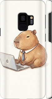 Чохол для Samsung Galaxy S9 Funny Capybara CEO Working (Різнокольоровий)