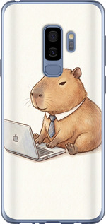 Чохол для Samsung Galaxy S9 Plus Funny Capybara CEO Working (Різнокольоровий)