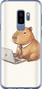 Чехол для Samsung Galaxy S9 Plus Funny Capybara CEO Working (Разноцветный)