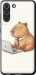 Чохол для Samsung Galaxy S21 FE Funny Capybara CEO Working (Різнобарвний)