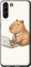 Чехол для Samsung Galaxy S21 Plus Funny Capybara CEO Working (Разноцветный)